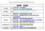 thumbnail of Calendrier des animations 06-26